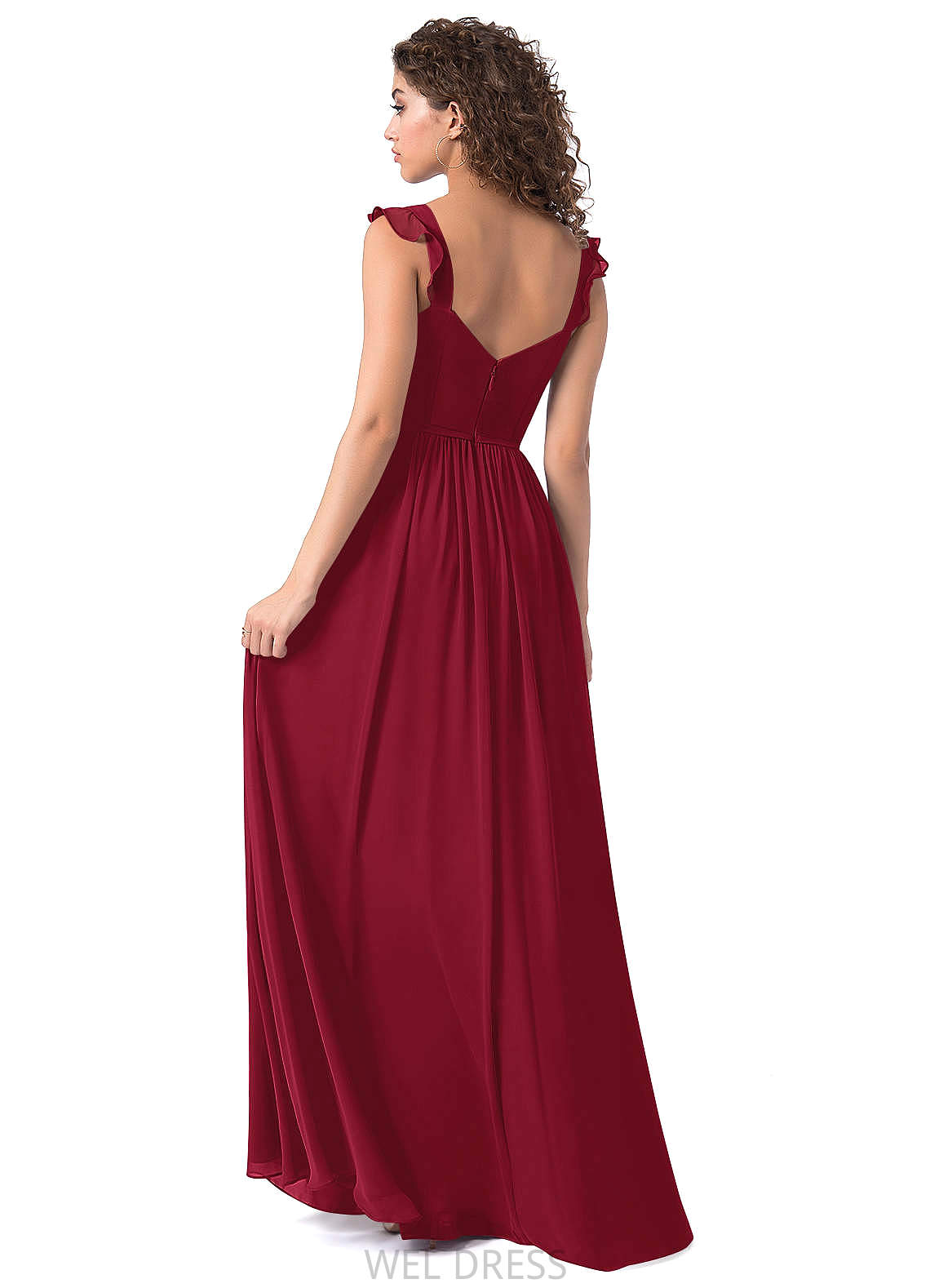 Maia Floor Length Natural Waist A-Line/Princess Sleeveless Scoop Bridesmaid Dresses