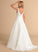 Beading Train With Satin Ball-Gown/Princess Wedding Wedding Dresses Sweep V-neck Dress Gretchen