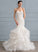 Lace Sweetheart Organza Dress Wedding Trumpet/Mermaid Train Sweep Sophie Wedding Dresses