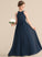 Ruffle Junior Bridesmaid Dresses Neck Kimora With Chiffon Scoop Lace A-Line Beading Floor-Length