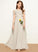 A-Line Amirah With Floor-Length Junior Bridesmaid Dresses Ruffles V-neck Cascading Chiffon