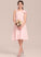 With Brynlee A-Line Knee-Length Chiffon V-neck Junior Bridesmaid Dresses Cascading Ruffles