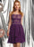With Homecoming Dresses A-Line Lace Short/Mini Chiffon Homecoming Cassandra Dress Neckline Square