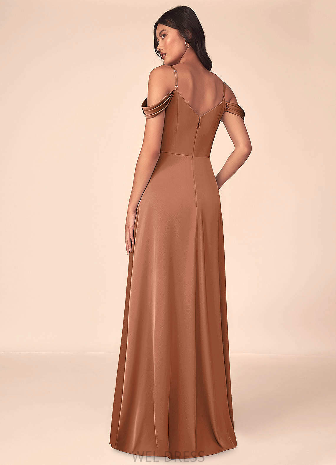 Kennedy Natural Waist Sleeveless Sheath/Column One Shoulder Floor Length Bridesmaid Dresses