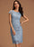 Knee-Length Silhouette Lace ScoopNeck Length Sheath/Column Neckline Straps Fabric Mia Natural Waist A-Line/Princess