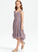 Lace A-Line Knee-Length Ruffle Lia With Chiffon Junior Bridesmaid Dresses V-neck