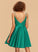 Satin Short/Mini Jillian V-neck Homecoming Homecoming Dresses Dress A-Line