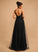 Ball-Gown/Princess Floor-Length V-neck Aiyana Lace With Sequins Tulle Prom Dresses