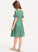 Junior Bridesmaid Dresses Nyasia With Knee-Length Neck Scoop A-Line Ruffles Cascading Lace