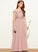 Chiffon Lace Junior Bridesmaid Dresses Floor-Length A-Line Kaylee Off-the-Shoulder