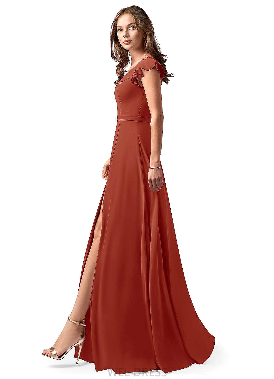 Louisa Floor Length Natural Waist Sleeveless A-Line/Princess Straps Bridesmaid Dresses