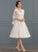 Dress With V-neck A-Line Wedding Tulle Tania Knee-Length Bow(s) Wedding Dresses