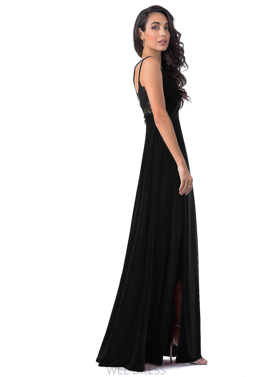 Haleigh Scoop A-Line/Princess Sleeveless Floor Length Natural Waist Bridesmaid Dresses