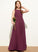 Sara Chiffon Lace Floor-Length With Ruffle Bow(s) Junior Bridesmaid Dresses Neck Scoop A-Line