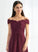 Asymmetrical Silhouette Embellishment Neckline A-Line Length Off-the-Shoulder Lace Fabric Mary Sleeveless Floor Length