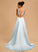 Train Prom Dresses Ball-Gown/Princess Jadyn Beading Sweep Satin V-neck With