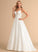 Beading Train With Satin Ball-Gown/Princess Wedding Wedding Dresses Sweep V-neck Dress Gretchen