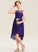 Neck Chiffon With Scoop A-Line Asymmetrical Lindsey Junior Bridesmaid Dresses Ruffle