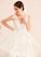 Court Beading Kara Wedding Dresses Train Dress Sequins Ball-Gown/Princess With V-neck Wedding