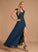 Embellishment Lace Fabric Neckline A-Line Floor-Length Length SplitFront V-neck Silhouette Elena A-Line/Princess