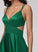 A-Line V-neck Eden Short/Mini Homecoming Pockets Satin With Homecoming Dresses Dress