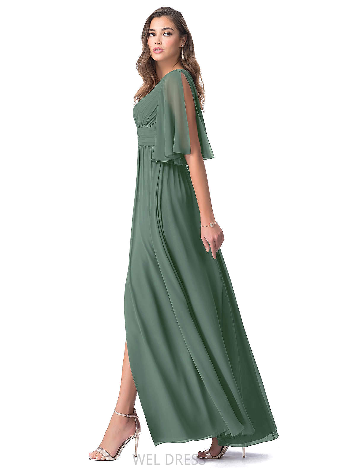 Valerie Halter Natural Waist Sleeveless Floor Length A-Line/Princess Bridesmaid Dresses