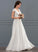With A-Line Floor-Length V-neck Chiffon Wedding Dresses Wedding Lorena Ruffle Dress Lace