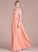 V-neck Ball-Gown/Princess Ruffle Floor-Length Chiffon With Hailey Prom Dresses