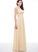 Prom Dresses Beading Flower(s) Ruffle Floor-Length Laila With Chiffon Neck A-Line Scoop