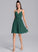 V-neck Knee-Length Ruffle Dress With Jocelynn A-Line Homecoming Dresses Homecoming Chiffon