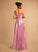 Floor-Length Off-the-Shoulder Satin A-Line Prom Dresses Greta With Sequins Pleated