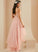 Asymmetrical Ball-Gown/Princess Lace Tulle With Prom Dresses V-neck Hana