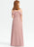 Off-the-Shoulder With Junior Bridesmaid Dresses A-Line Chiffon Brenda Cascading Floor-Length Ruffles