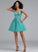 Pockets Marianna Homecoming Satin A-Line V-neck Dress With Short/Mini Homecoming Dresses