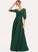 Length Ruffle V-neck Fabric Embellishment Floor-Length A-Line Neckline Silhouette Dahlia Sleeveless Scoop