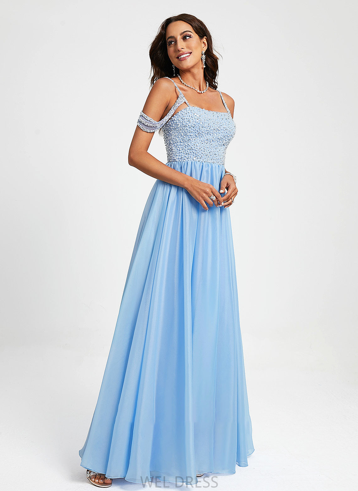 Organza Prom Dresses Liana With Ball-Gown/Princess Sweetheart Floor-Length Beading Sequins