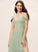 Fabric SplitFront Neckline Embellishment Silhouette A-Line Floor-Length Length V-neck Lilianna Natural Waist Sleeveless