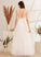 Sequins Beading Abbie Floor-Length With Wedding Dresses V-neck Dress Wedding A-Line