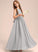 Heaven Ruffle A-Line Scoop Floor-Length Bow(s) With Junior Bridesmaid Dresses Chiffon Neck