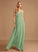 Neckline Silhouette V-neck A-Line Fabric Floor-Length Embellishment Sequins Beading Length Kaliyah Half Sleeves