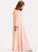 With Junior Bridesmaid Dresses A-Line Ruffle V-neck Floor-Length Chiffon Kiley Bow(s)