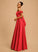 Prom Dresses Floor-Length With Bow(s) Isis Off-the-Shoulder Ball-Gown/Princess Satin Sweetheart