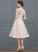 Dress With V-neck A-Line Wedding Tulle Tania Knee-Length Bow(s) Wedding Dresses