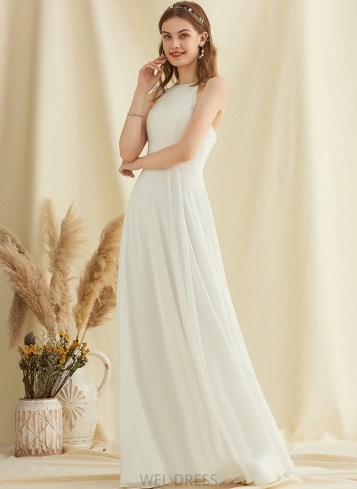 Wedding Dresses Thalia Floor-Length Dress A-Line Wedding Chiffon Lace