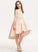 Junior Bridesmaid Dresses Pockets A-Line Lace Vanessa Scoop Satin With Asymmetrical Neck Beading