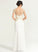 Floor-Length Split Wedding Dresses Dress Talia Scoop Wedding With Front Stretch Crepe Neck Sheath/Column