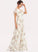 Neckline V-neck A-Line Floor-Length Length Flower(s) Silhouette Embellishment SplitFront Fabric Desirae One Shoulder
