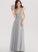 Chiffon Prom Dresses Brenna Beading Floor-Length With V-neck A-Line Sequins