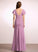 V-neck Sheath/Column Silhouette Fabric Embellishment Ruffle Floor-Length Neckline Length Damaris A-Line/Princess Sleeveless