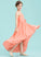 Tiara Ruffle Chiffon Asymmetrical A-Line Sweetheart Junior Bridesmaid Dresses Flower(s) With